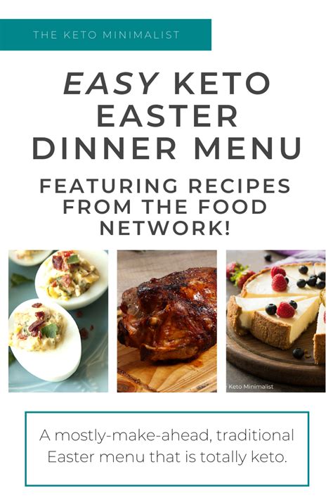 Side dishes, desserts and drink! Easy Keto Easter Dinner Menu Using Food Network Chef ...