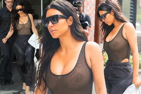 Kim Kardashian Flashes Boobs In The Middle Of The Day As She Steps Out