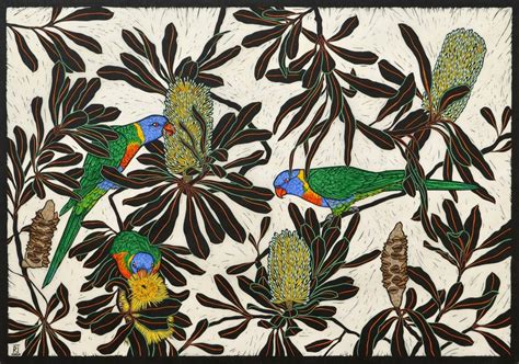 Birds 1 Linocuts — Rachel Newling