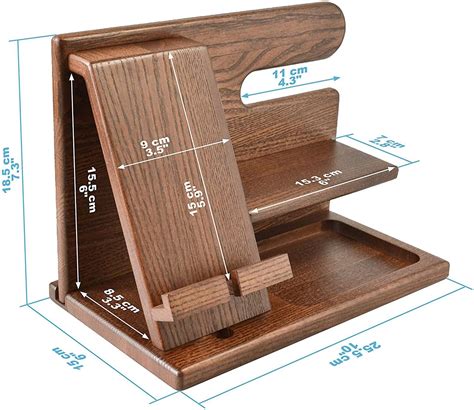 Wood Phone Stand Organizzatore Per 6 Mm Materiale File Dxf Etsy
