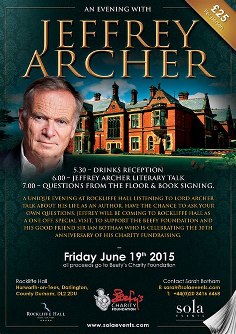 The clifton chronicles is jeffrey archer's no.1 bestselling series. An Evening with Jeffrey Archer | Official website for ...
