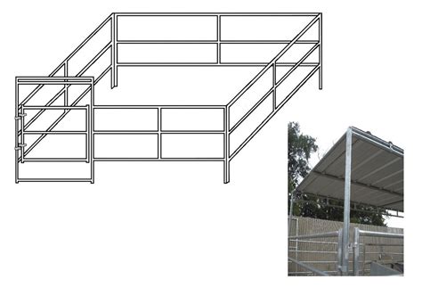 16 w x 16 d complete corral 3 rail 1 5 8 with 8 d x 16 w trussed clamp