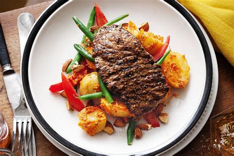 Minute Steaks With Romesco Salad Recipes Au