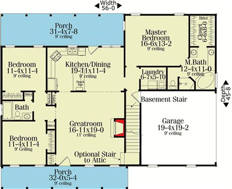 Split Bedroom Country Ranch 62099v Architectural Designs House Plans