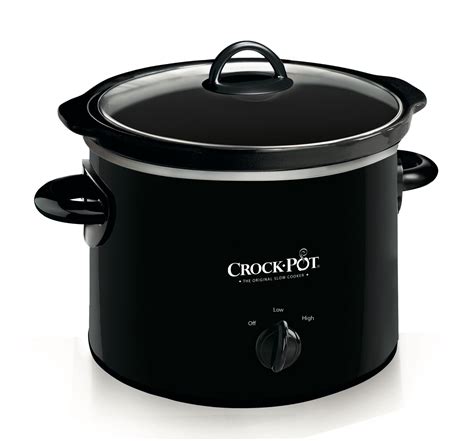 Crock Pot 2 Quart Round Manual Slow Cooker Black