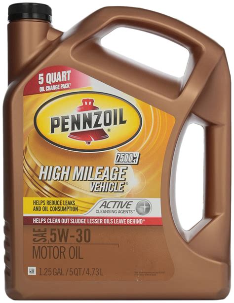 Pennzoil 550038340 High Mileage Vehicle 5w 30 Motor Oil Sn 5qt Jug Ebay