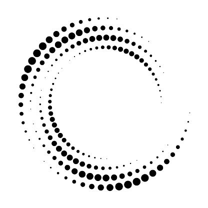 Draw a dotted line in illustrator following these steps: Abstract Dotted Vector Background Halftone Effect Spiral ...