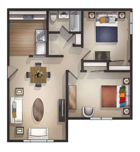 One Bedroom Apartment Plans As Well As Studio Apartment Floor