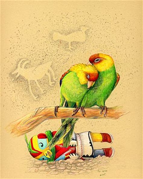 Carolina Parakeets And Kyakatsina Painting Art By Pat Latas