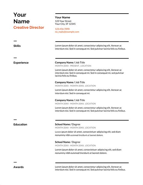 Free Cv Template For Word Free Download Career Reload Resume Template