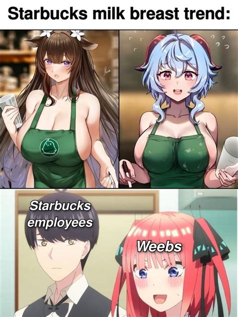 Starbucks Milk Breast Trend Starbucks Employees P Fovea Weebs Ifunny