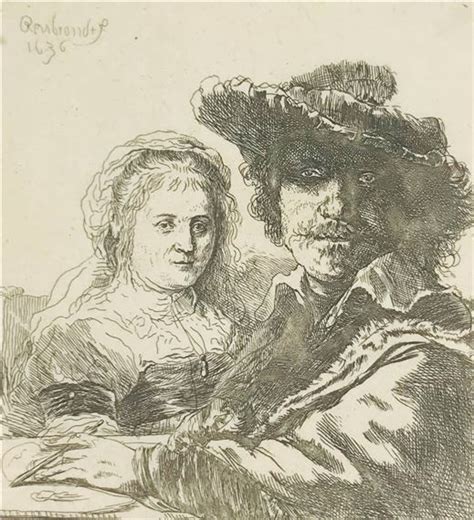 Van Rijn Rembrandt Self Portrait With Saskia 1636 Mutualart