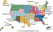 Large Map | US Quarantine Stations | Quarantine and Isolation | CDC