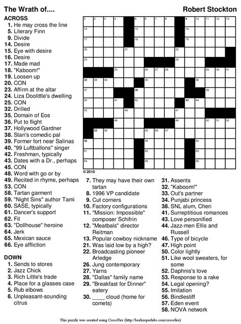 Click on the image and save. Free Printable Easy Crossword Puzzles For Seniors | Printable Crossword Puzzles