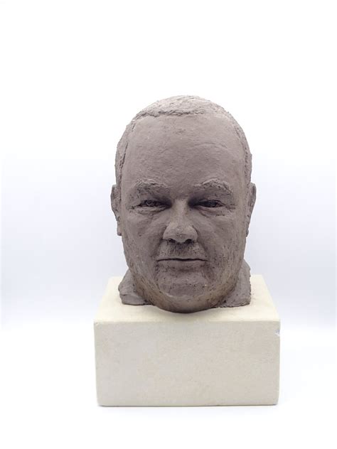Clay Head Sculpture Male Head Sculpture Studio Clay Head Etsy