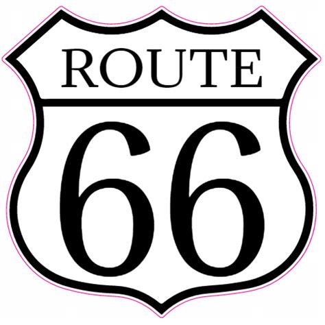 Texas Route 66 Bullet Hole Road Sign Sticker Us Custom Stickers