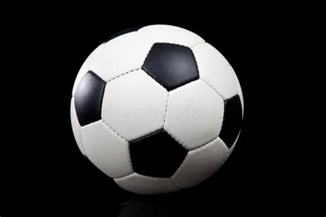 Soccer Ball On A Black Background Stock Image Image Of Copy Play