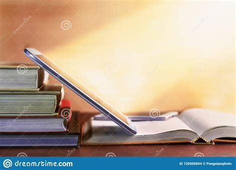 Open Textbook And Notepad On The Table Stock Photo Image Of