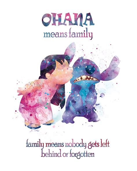 Lilo And Stitch Quote Ohana Wallpaper