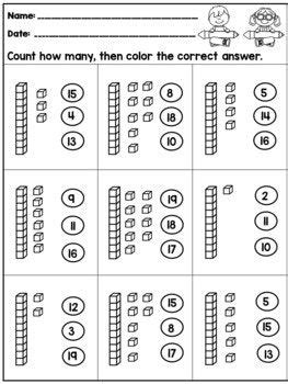 Find lots of math worksheets for kids at kidslearningstation.com. Place Value Kindergarten Worksheets Tens and Ones | Tens, ones worksheets, Tens, ones ...