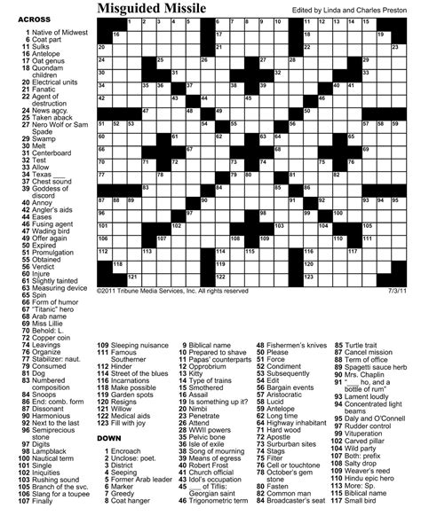 This printable puzzle worksheet is a pdf. July 6 crossword puzzle - INDY Week