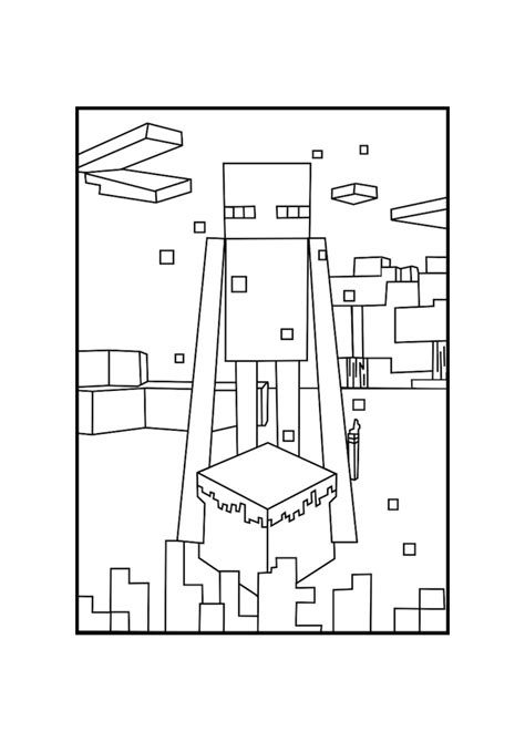 Minecraft Coloring Pages Enderman