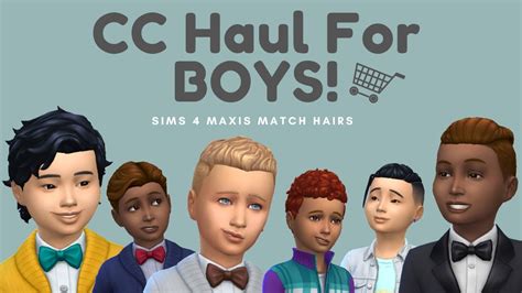 Cc Hairs For Boys Kids Cc Must Haves Sims 4 Maxis Match W