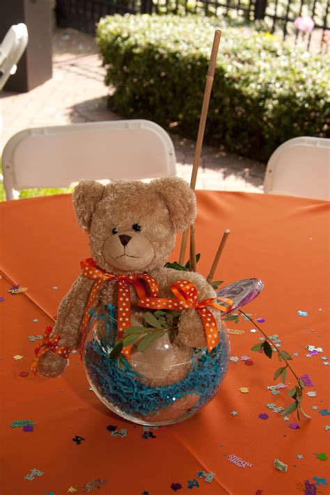 Teddy bear topiary ball balloon centerpiece in 2019 | baby. Teddy Bear Christening Centerpiece The Event Of A Lifetime ...