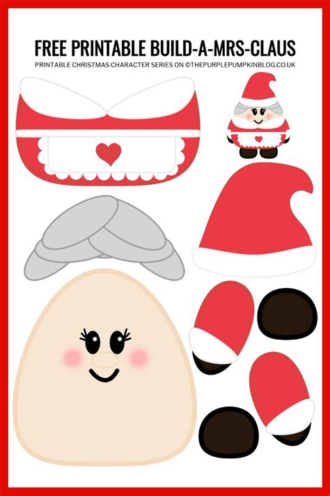 Build A Mrs Claus Printable Free Printable Paper Mrs Claus Template