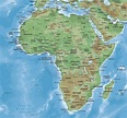 Vector Map of Africa Continent Physical | One Stop Map
