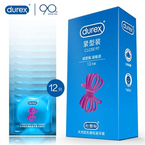 Durex Condoms Close Fit 49mm Condom Natural Latex Extra Lubricants