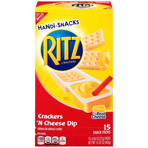 Nabisco Handi Snacks Ritz Crackers N Cheesy Dip 095 Oz 15 Count