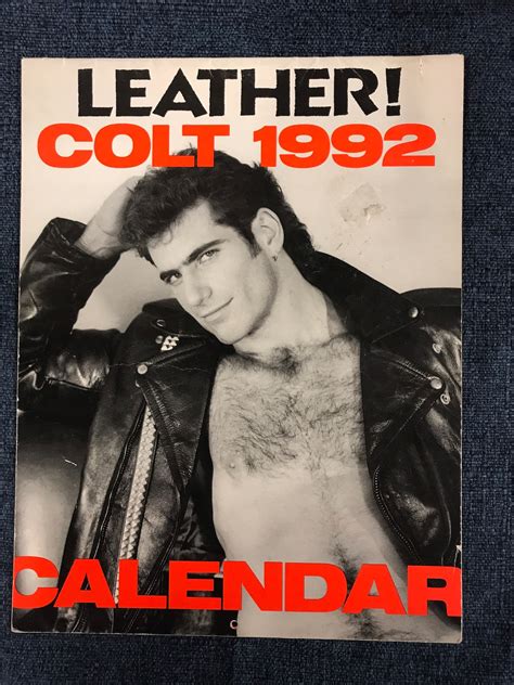 1992 Colt Studios Leather Calendar Hairy Chests Masculin Men Etsy