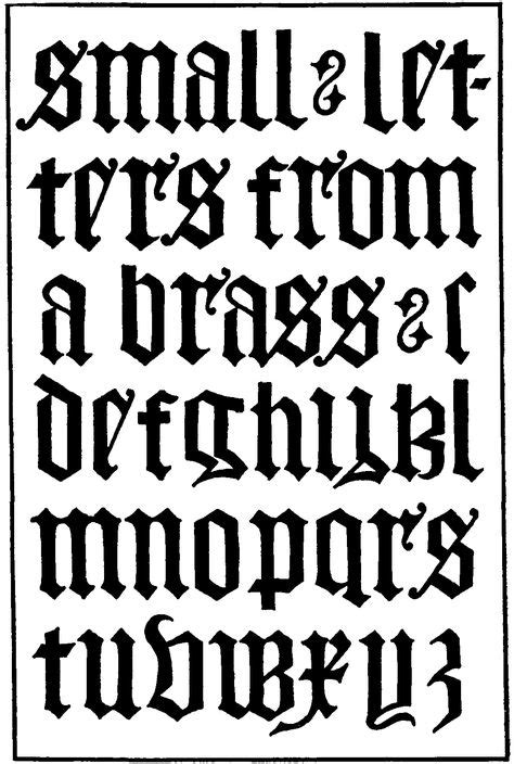 15th Century Gothic Letters Gothic Fonts Lettering Typography Letters