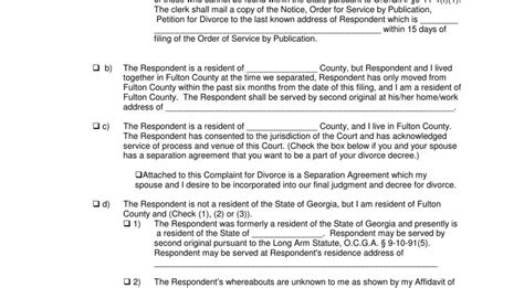 Georgia Divorce Form ≡ Fill Out Printable Pdf Forms Online
