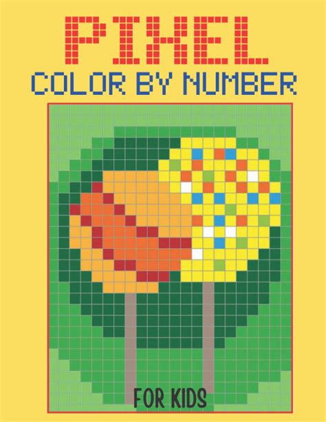 Pixel Color By Number Coloring Book For Kids Pixel Art Coloring Book