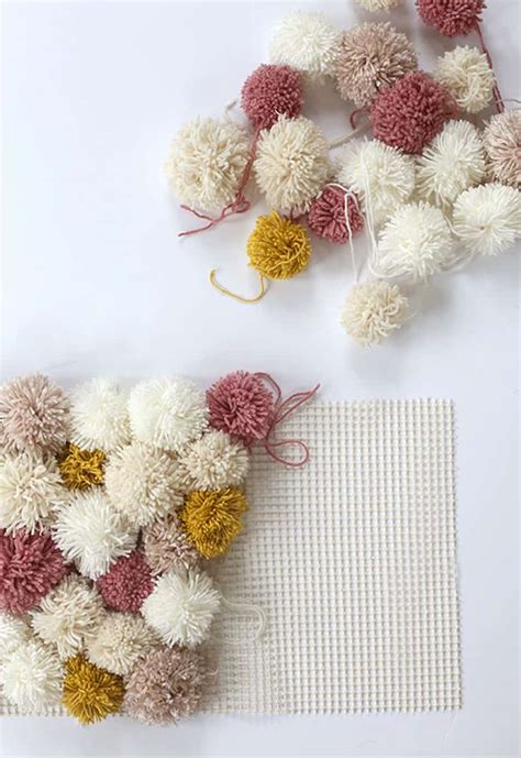 Colorful Diy Pom Pom Rug And Another Creative Projects