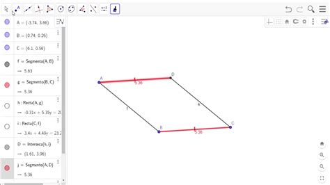 como hacer un paralelogramo en geogebra tutorial básico 2 youtube