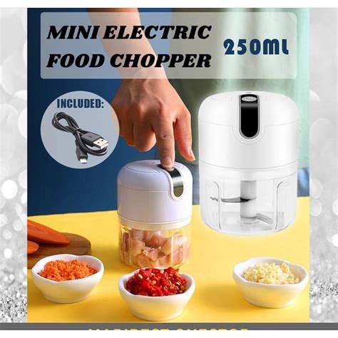 Mini Electric Food Chopper ~250ml Multifunctional Portable Cordless
