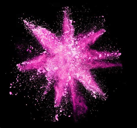 Explosion Of Pink Colored Powder Isolated On White Backgroundpink Dust