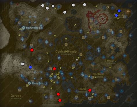 Zelda Botw Lynel Farming Locations Map Zelda Breath Of Wild Breath Of