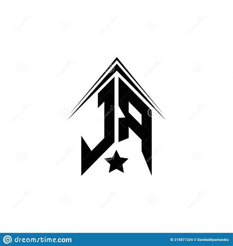 Initial Jr Logo Design With Shape Style Logo Business Branding Stock