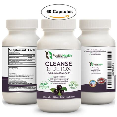 Body Cleanse And Detox Dietary Supplement 60 Capsules Natural Formula