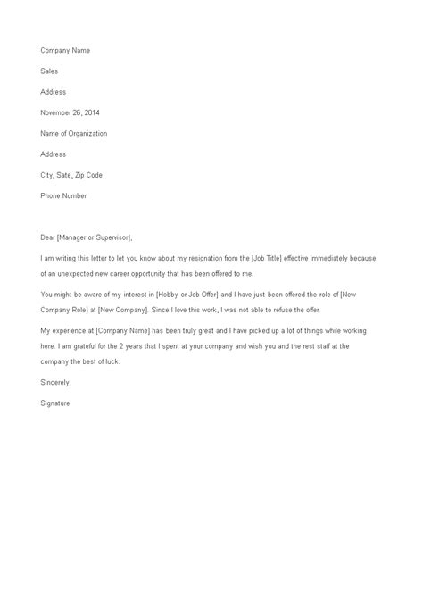 Resignation Letter For Finding Another Job At Sample Letters