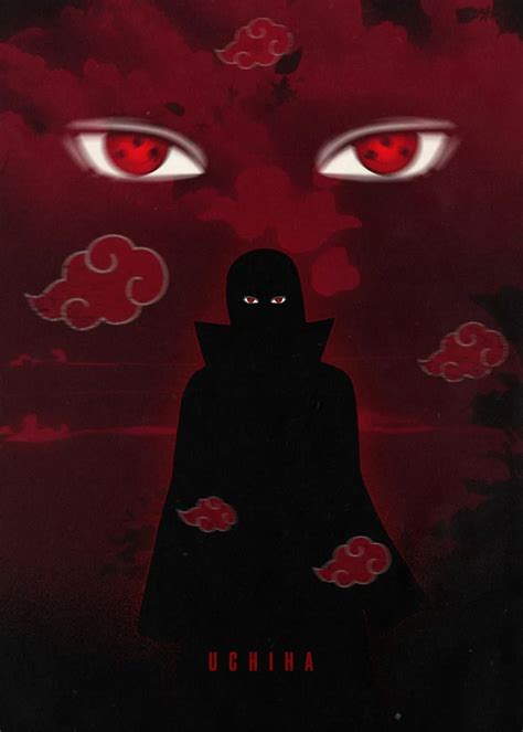Itachi Sharingan Eyes Metal Poster Print Namanya Studios Displate