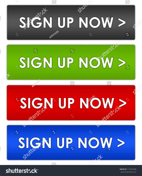 Sign Now Buttons Black Green Red Stock Illustration 113373436