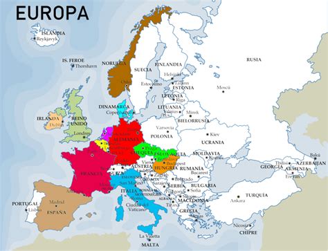 Mapa Politico De Europa Occidental