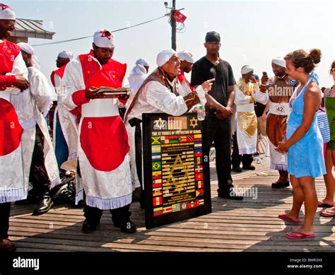 A Costumed African American Representative Of The Israelite Church Of