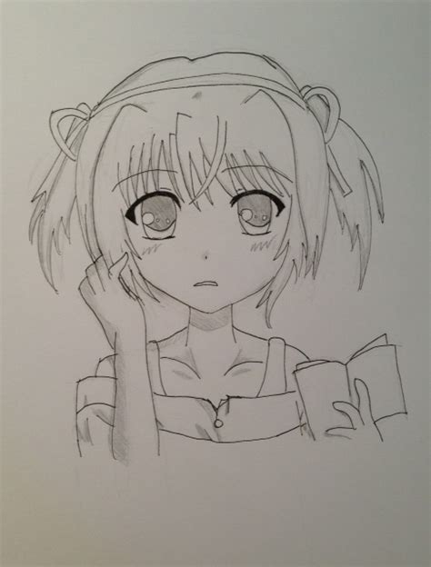 Anime Girl Drawing By Cheri Dragoart