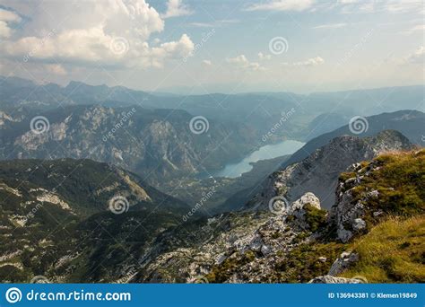 Bohinj Lake And Valley From Near Mountains Stock Image Image Of